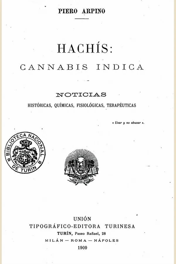 Portada de Hachís: Cannabis indica
