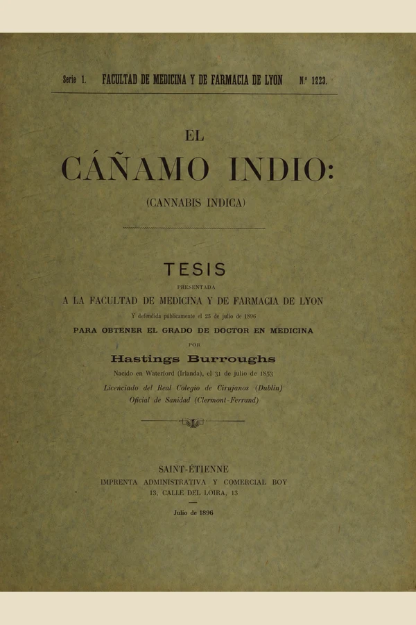 Portada de El cáñamo indio: Cannabis indica