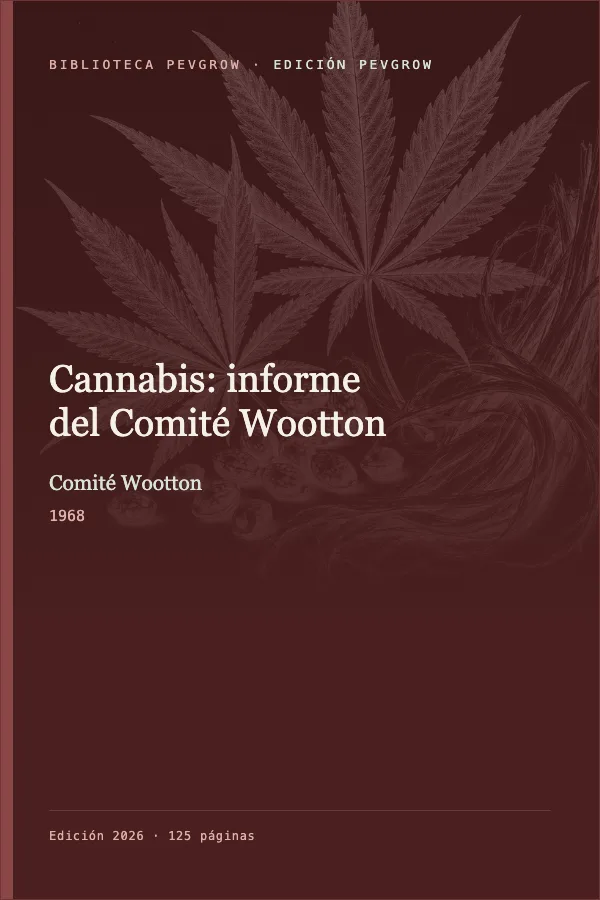 Portada de Cannabis: informe del Comité Wootton