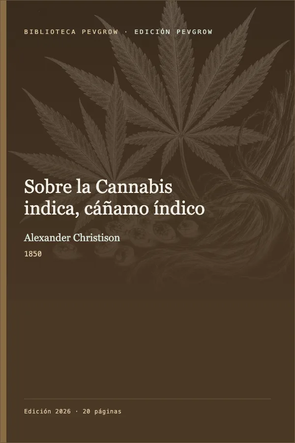 Portada de Sobre la Cannabis indica, cáñamo índico