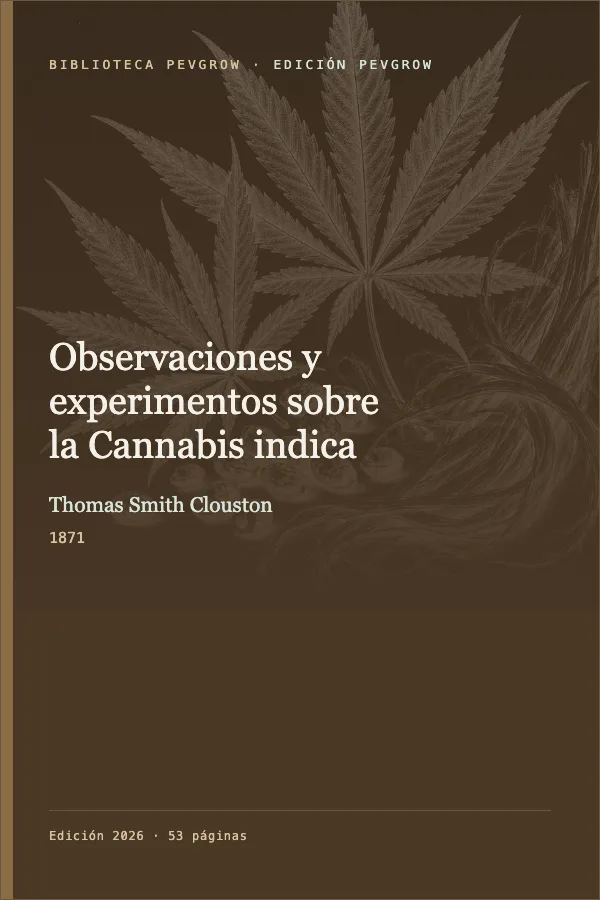 Portada de Observaciones y experimentos sobre la Cannabis indica