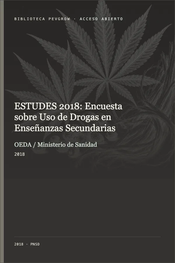 Portada de ESTUDES 2018: Encuesta sobre Uso de Drogas en Enseñanzas Secundarias