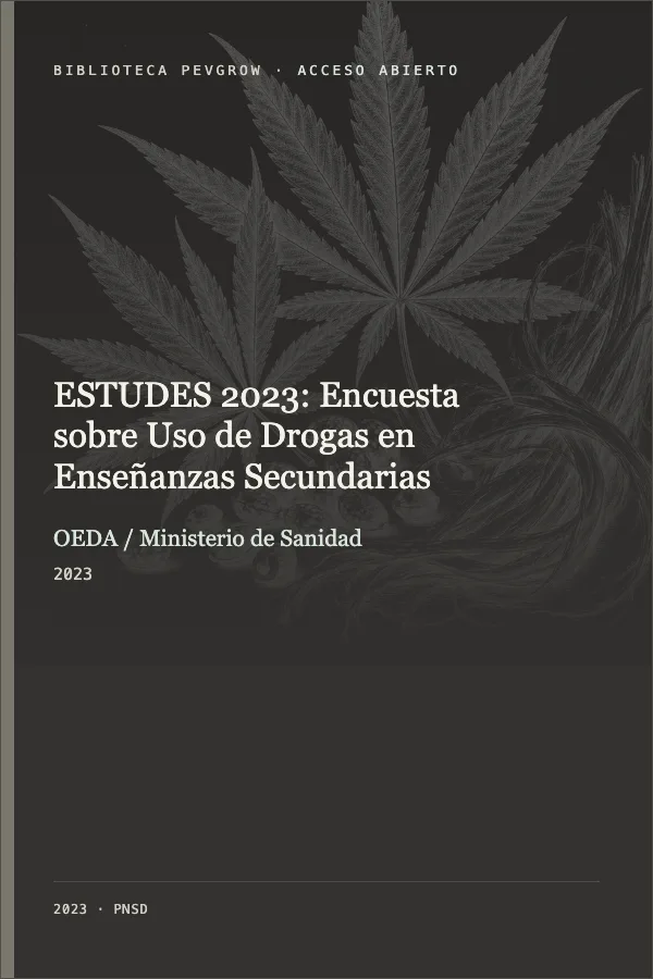 Portada de ESTUDES 2023: Encuesta sobre Uso de Drogas en Enseñanzas Secundarias