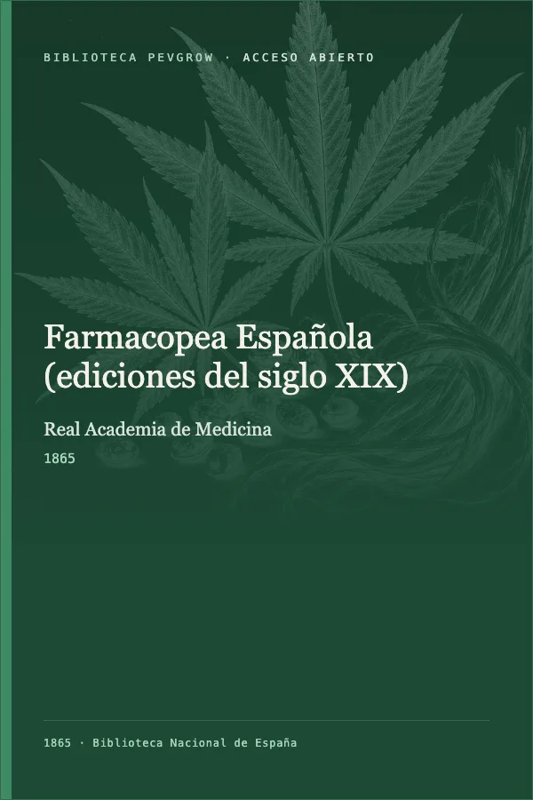Portada de Farmacopea Española (ediciones del siglo XIX)