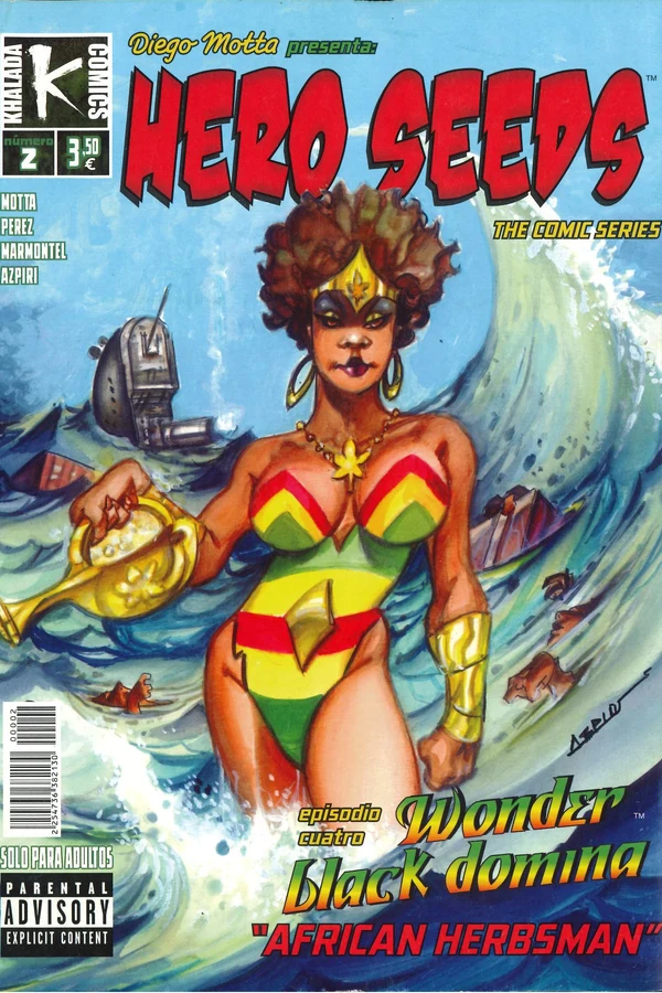 Portada de Hero Seeds nº 2: Wonder Black Donna («African Herbsman»)
