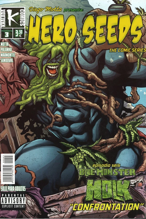 Portada de Hero Seeds nº 3: Blue Monster Hulk («Confrontation»)