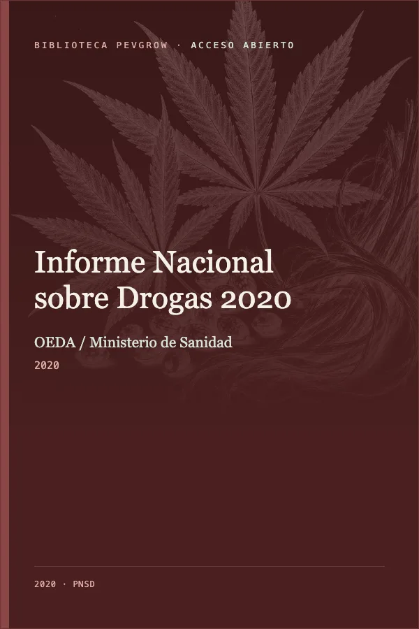 Portada de Informe Nacional sobre Drogas 2020