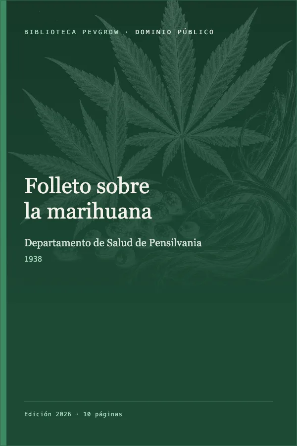 Portada de Folleto sobre la marihuana