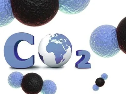 Representación gráfica de moléculas de dióxido de carbono