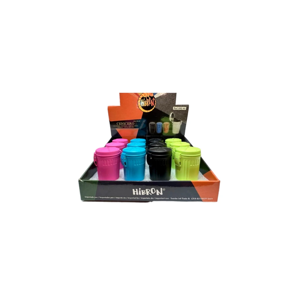 CENICEROS METALICO HIBRON 3,6X6,5CM – caja de 12 – modelo HB58240