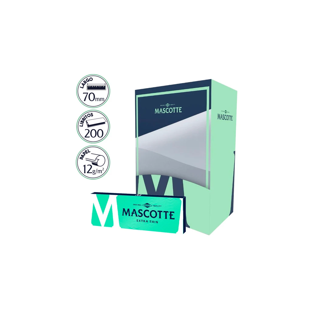 EXP. PAPEL MASCOTTE EXTRA THIN 70MM – caja de 200