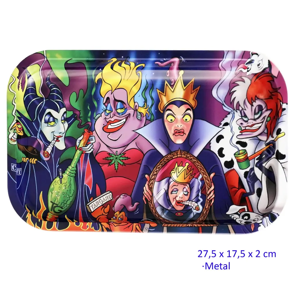 TG Bandeja para liar diseño exclusivo Malvadas 27,5 x 17,5 cm