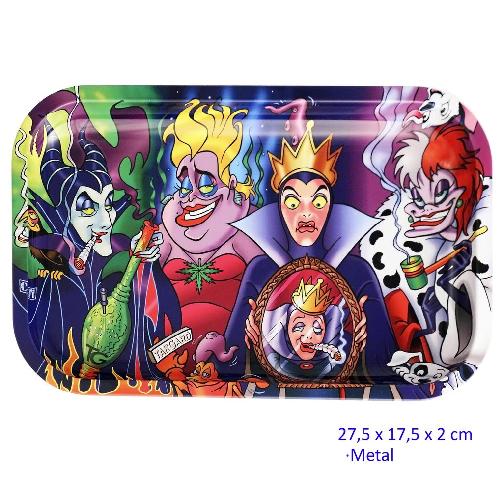 TG Bandeja para liar diseño exclusivo Malvadas 27,5 x 17,5 cm