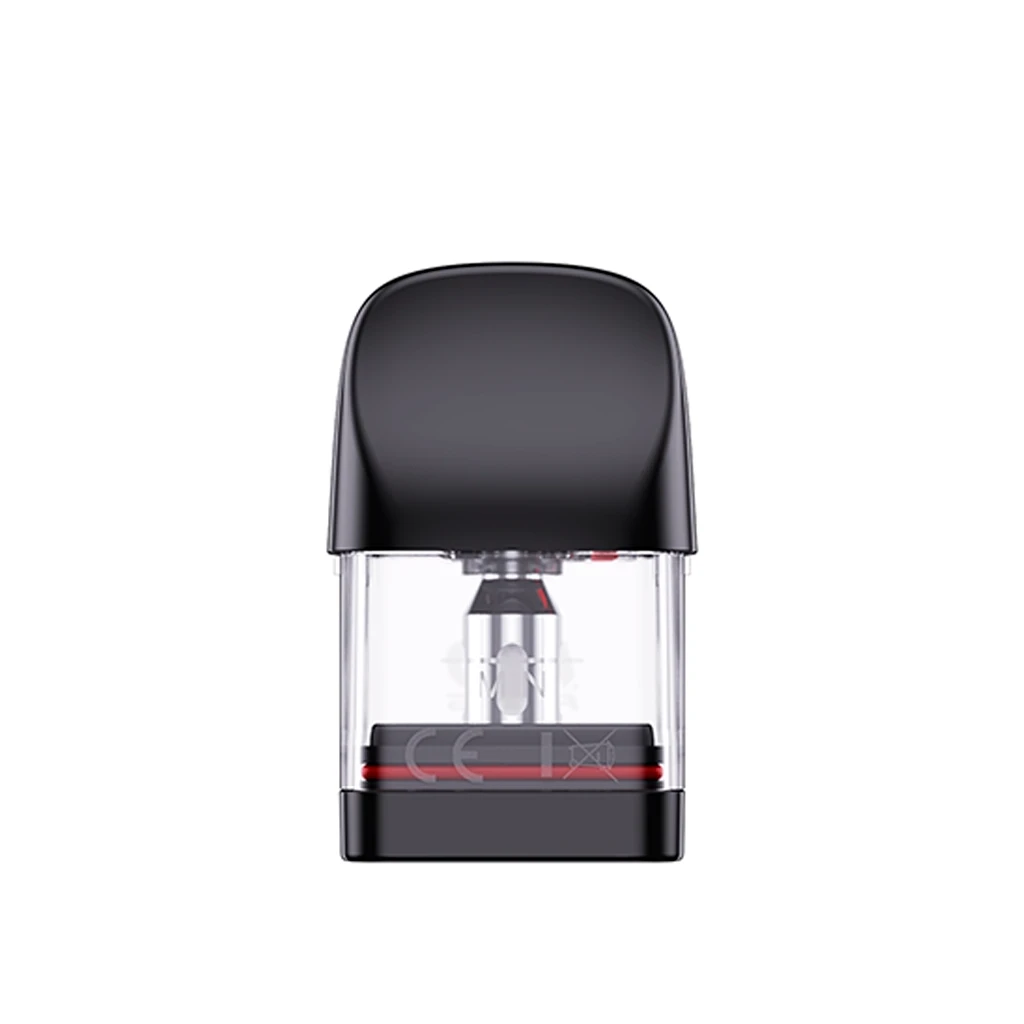 Cartucho Caliburn GPP de Uwell con boquilla negra redondeada, depósito transparente y resistencia central visible sobre fondo blanco.