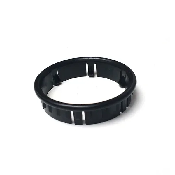 Anillo colector negro para Volcano Classic Easy Valve, visto en perspectiva, con borde redondeado y pestañas en el contorno.