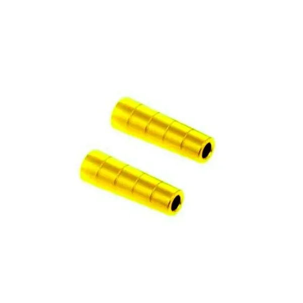 Filtros de pipa Splif Stick Red Eye Yellow amarillos, de forma tubular con ranuras y extremos abiertos, dispuestos en paralelo.