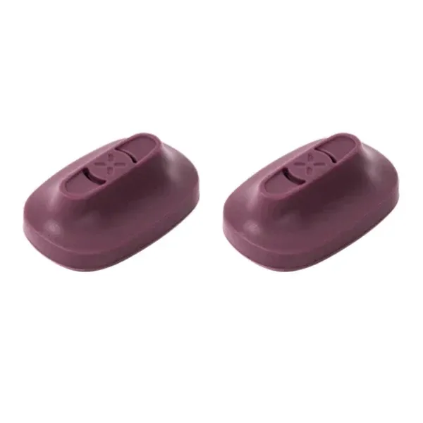Boquillas planas Red Pack para PAX 2 y PAX 3 en tono burdeos, con forma ovalada y aberturas superiores, sobre fondo blanco.