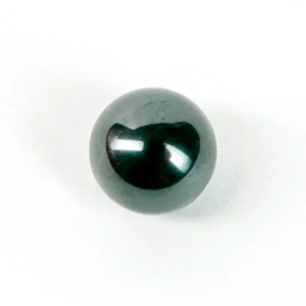 Pieza IQC Pearl de Da Vinci, de forma redondeada y color gris oscuro, con superficie brillante y reflejos sobre fondo blanco.