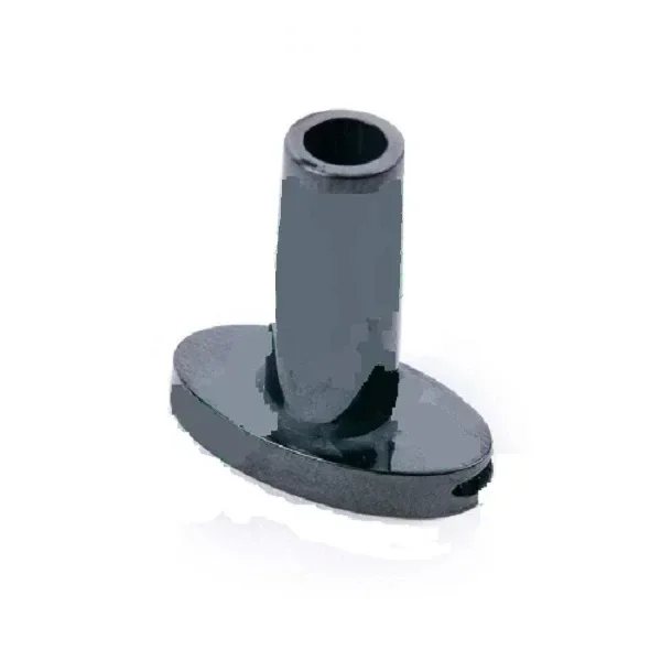 Boquilla elevada Da Vinci IQ2 IQC de color gris oscuro, con tubo abierto en la parte superior y base ovalada, sobre fondo blanco.