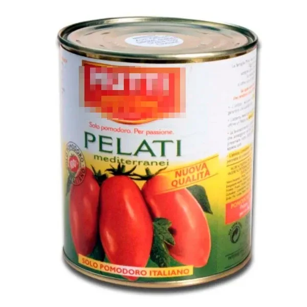 Bote de ocultación con apariencia de lata de conservas Pelati, tapa metálica y etiqueta con tomates rojos y la marca pixelada. Bote de ocultación con apariencia de lata de conservas Pelati, tapa metálica y etiqueta con tomates rojos y la marca pixelada.