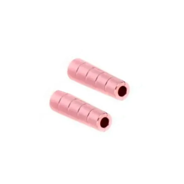 Filtros de pipa Splif Stick Rose Red Eye de color rosa, con cuerpo cilíndrico acanalado y abertura circular, sobre fondo blanco.
