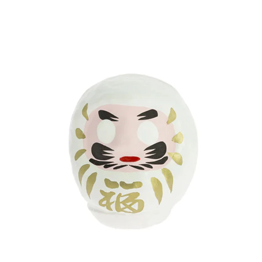 Daruma Tradicional Blanco Amor Tierra Zen