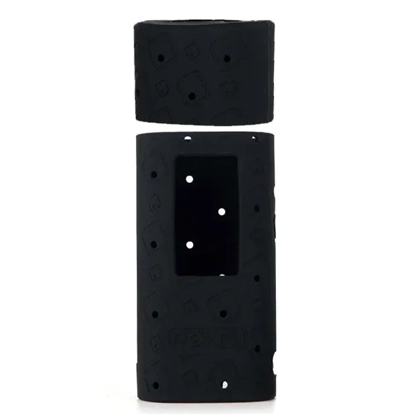 Funda negra XVAPE para X-Max Xlux Roffu, con la pieza superior separada, abertura rectangular frontal y pequeños orificios.