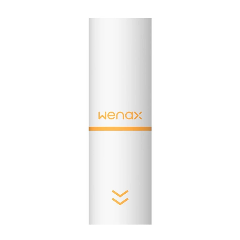 Filtro Geekvape para Wenax M1 y S3, blanco y alargado, con logotipo Wenax, banda y flechas naranjas sobre fondo blanco.