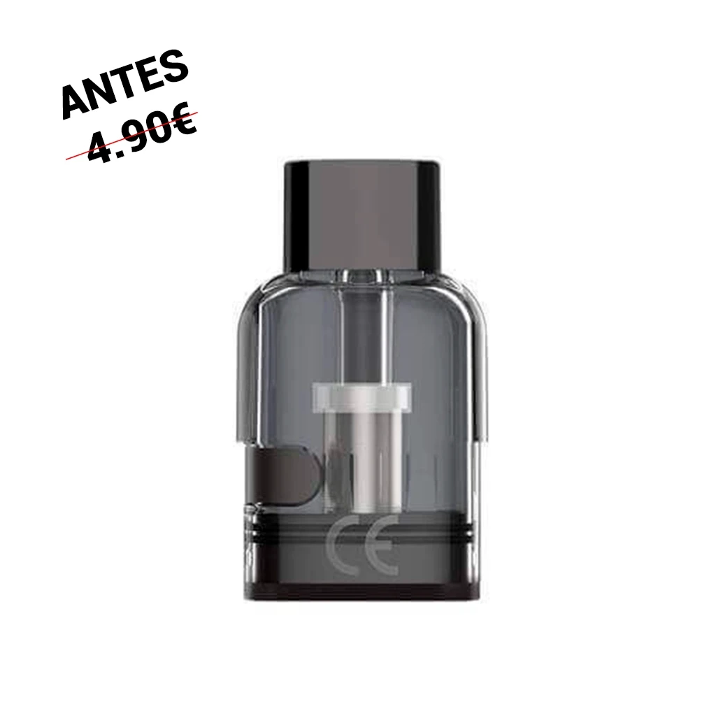 Pod de repuesto Geekvape Wenax K1 con depósito translúcido oscuro, boquilla negra y conducto central visible, sobre fondo blanco.