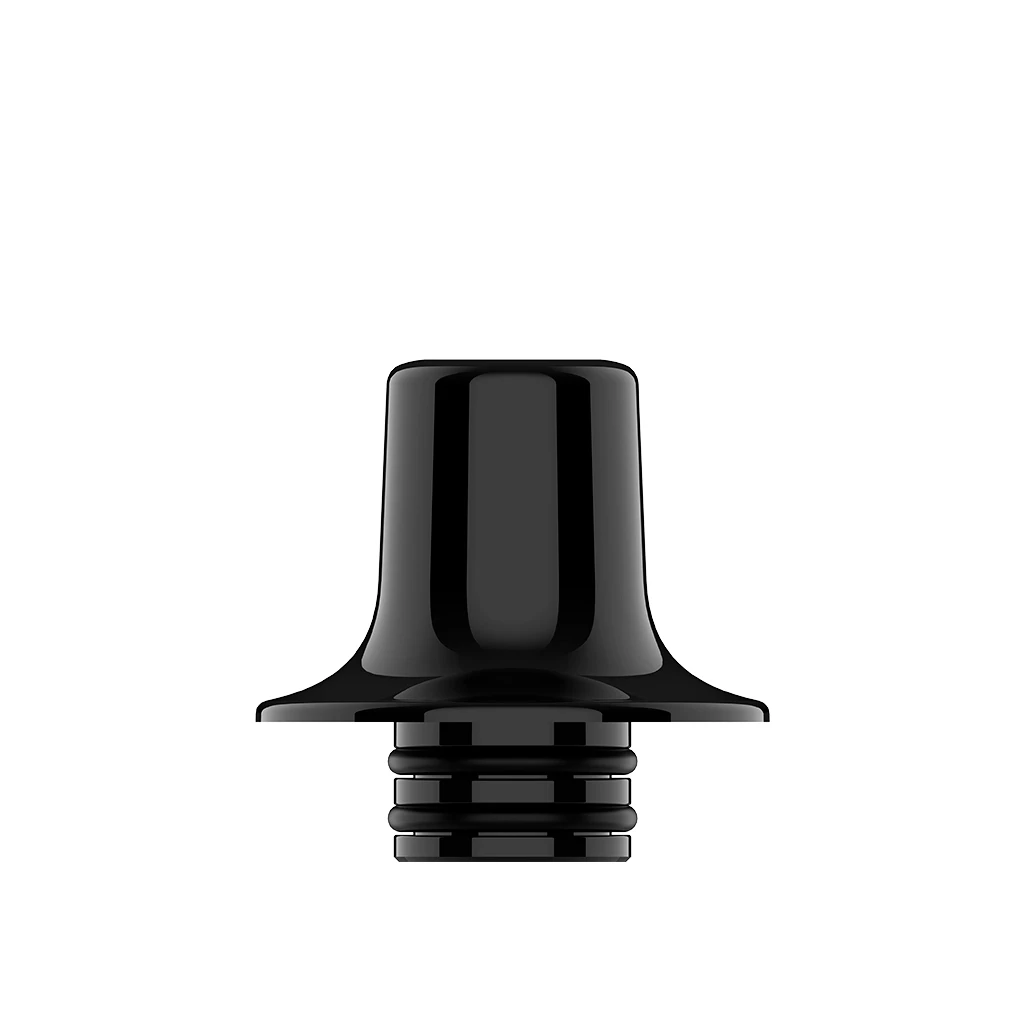 Boquilla negra Vaporesso Armour G Series vista de frente, con cuerpo brillante, base ensanchada y dos juntas en la conexión inferior.