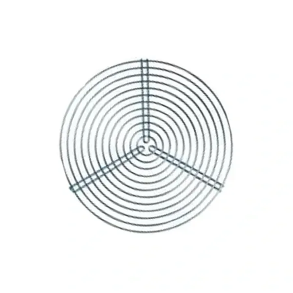 Rejilla de protección Can-Fan SG 315 vista de frente, con aros concéntricos y tres conjuntos de soportes radiales sobre fondo blanco.