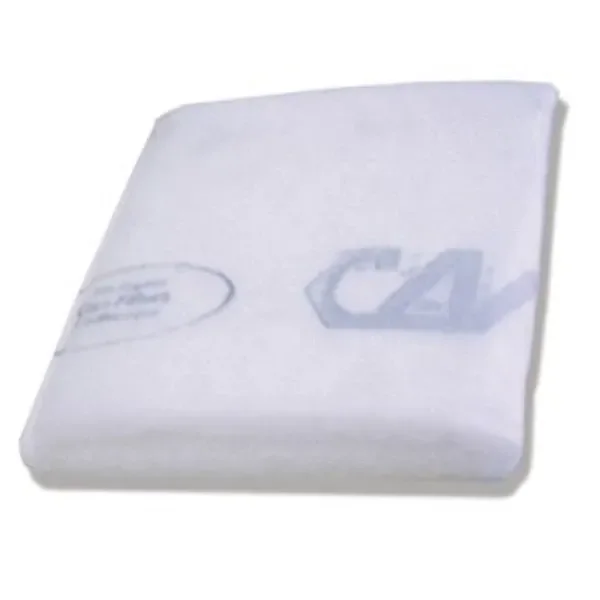 Camisa prefiltro Can-Filters 750 para CAN Original 375, blanca y plegada, con logotipo tenue sobre fondo blanco.