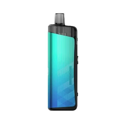 Vaporesso Gen Air 40 con cuerpo rectangular en degradado turquesa y azul, bordes negros y boquilla superior oscura.
