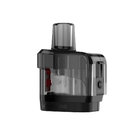 Cartucho Vaporesso Gen Air 40 de cuerpo translúcido oscuro, con boquilla superior, base negra y abertura circular lateral sobre fondo blanco.