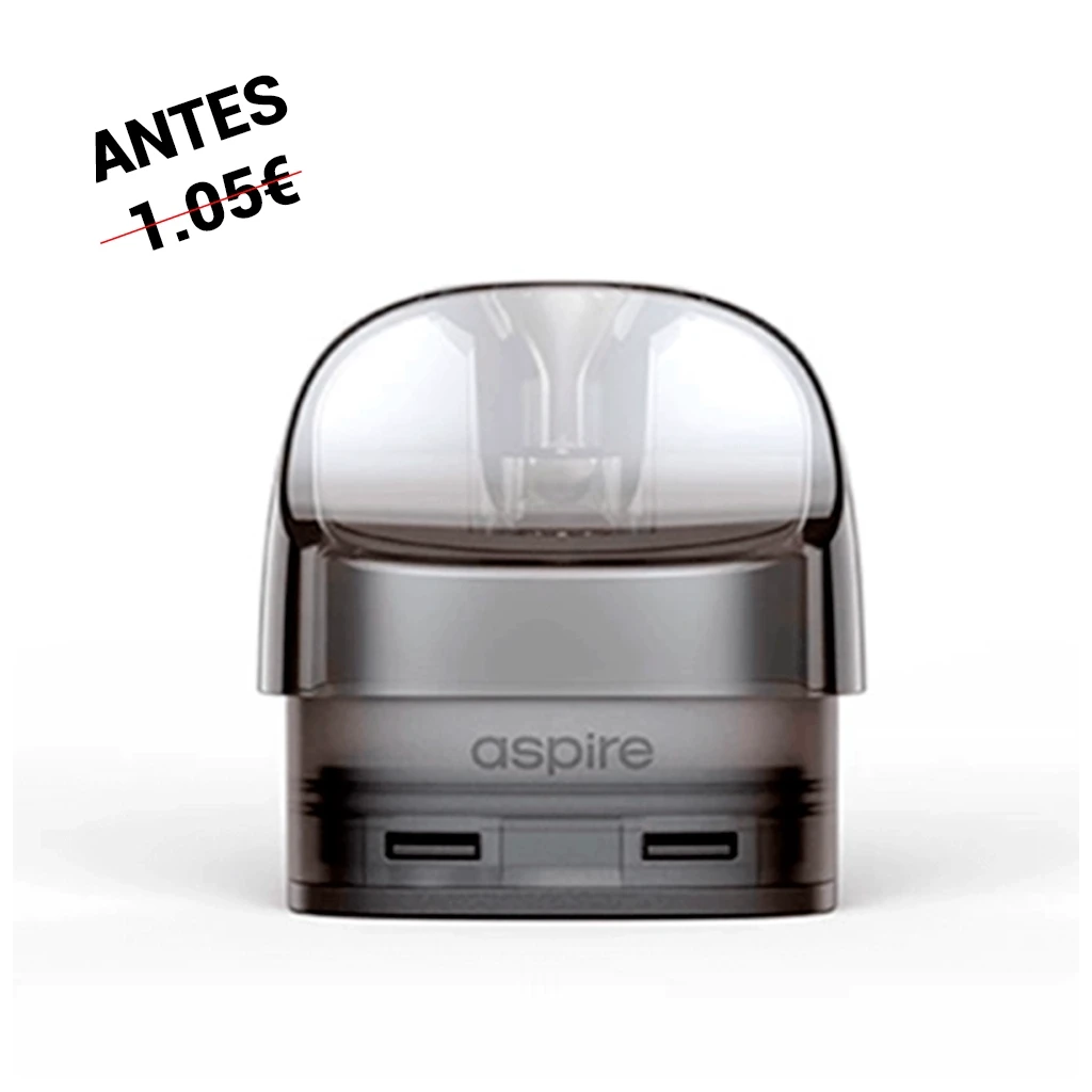 Pod vacío Aspire Flexus Peak con boquilla redondeada translúcida, cuerpo gris oscuro y logotipo Aspire en el frontal.