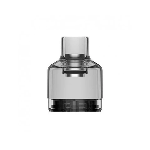 Pod de recambio Voopoo Drag X/S translúcido gris, con boquilla ancha y base negra, visto de frente sobre fondo blanco. Pod de recambio Voopoo Drag X/S translúcido gris, con boquilla ancha y base negra, visto de frente sobre fondo blanco.