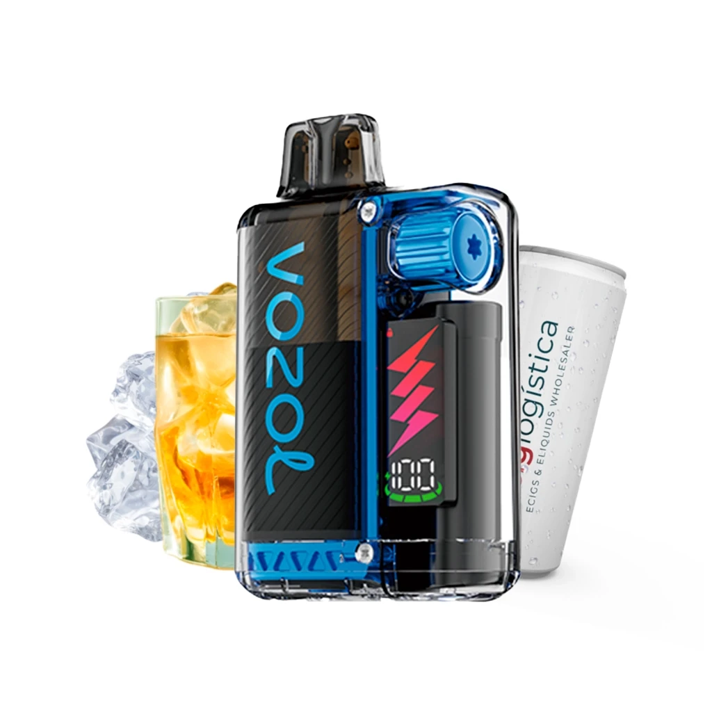Vozol Vista Plug 2+10 Kit Vzbull con carcasa transparente azul, boquilla negra y pantalla, ante hielo y recipientes de bebida. Vozol Vista Plug 2+10 Kit Vzbull con carcasa transparente azul, boquilla negra y pantalla, ante hielo y recipientes de bebida.