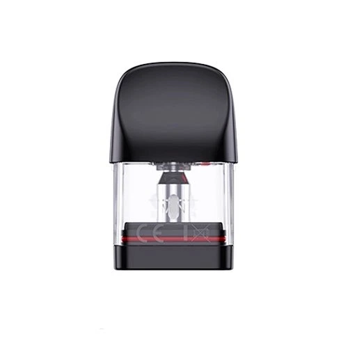 Pod de recambio Uwell Caliburn G3 con boquilla negra, depósito transparente y resistencia central visible sobre fondo blanco.