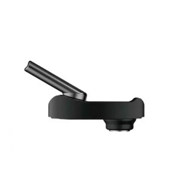 Boquilla y tapa completa negras para X-vape X-max Fog Pro, vistas de perfil sobre fondo blanco, con el tubo inclinado hacia arriba.