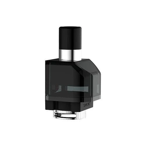 Cartucho de repuesto Smok Fetch Pro Empty Pod, negro translúcido, con boquilla superior negra y conector plateado en la base.