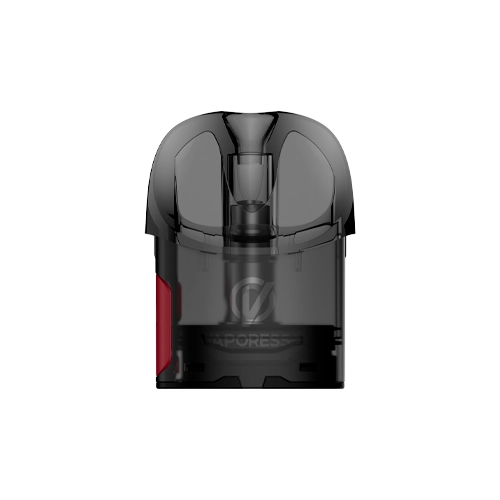 Pod de repuesto Vaporesso Osmall 2 V2 en tono oscuro translúcido, con boquilla redondeada y detalle rojo lateral sobre fondo blanco. Pod de repuesto Vaporesso Osmall 2 V2 en tono oscuro translúcido, con boquilla redondeada y detalle rojo lateral sobre fondo blanco.