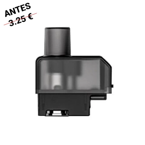 Cartucho de recambio Voopoo Navi con depósito oscuro translúcido, base negra y boquilla cilíndrica, sobre fondo blanco.