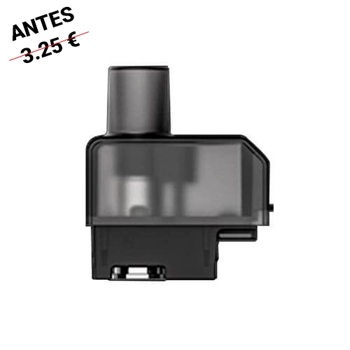 Cartucho de recambio Voopoo Navi con depósito oscuro translúcido, base negra y boquilla cilíndrica, sobre fondo blanco. Cartucho de recambio Voopoo Navi con depósito oscuro translúcido, base negra y boquilla cilíndrica, sobre fondo blanco.
