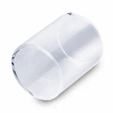 Tubo de recambio transparente Geekvape Eagle Pyrex Glass, colocado en diagonal sobre fondo blanco, con los bordes circulares visibles.