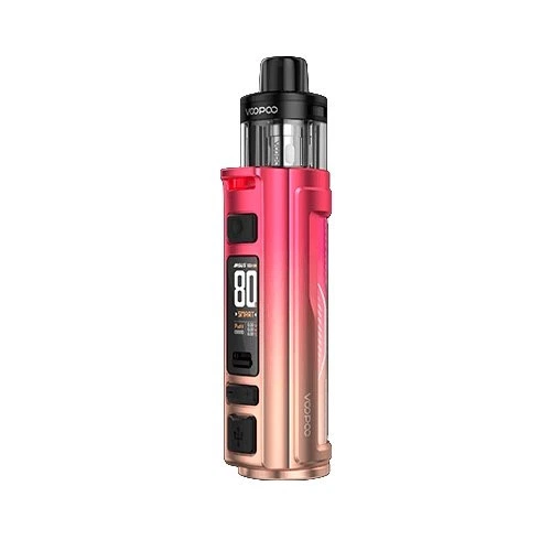 Voopoo Argus Pro 2 en degradado rosa y cobrizo, con pantalla frontal, botones negros y depósito transparente con boquilla negra.