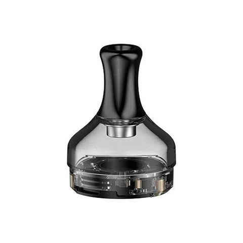 Pod de repuesto Voopoo PnP MTL con boquilla negra alargada, depósito transparente ancho y abertura central visible en la base.