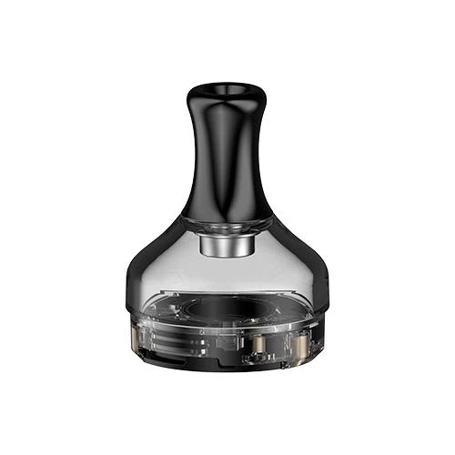 Depósito de recambio Voopoo PnP MTL con cuerpo transparente, base circular y boquilla negra alargada, sobre fondo blanco. Depósito de recambio Voopoo PnP MTL con cuerpo transparente, base circular y boquilla negra alargada, sobre fondo blanco.