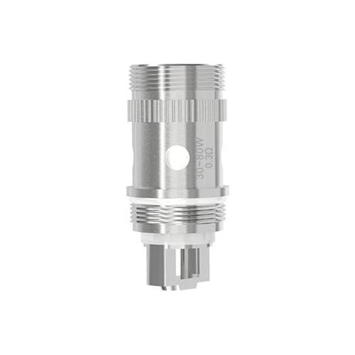 Resistencia Eleaf EC Coil plateada, con extremos roscados, abertura lateral circular e inscripción de 0,3 Ω y 30–80 W.
