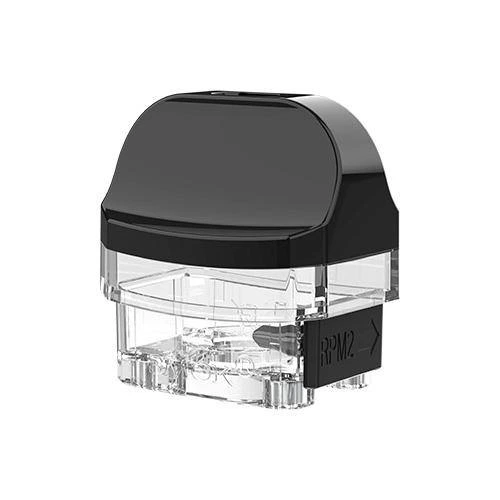 Cartucho Smok Nord X con boquilla negra ancha, depósito transparente y tapón lateral marcado RPM2, sobre fondo blanco.