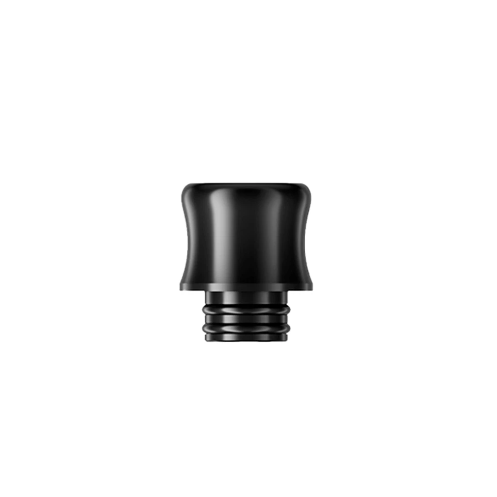 Boquilla negra Voopoo UFORCE-X Nano Tank 510, de perfil curvado y base con varias juntas circulares, aislada sobre fondo blanco.